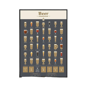 Beer Connoisseur Scratch Poster
